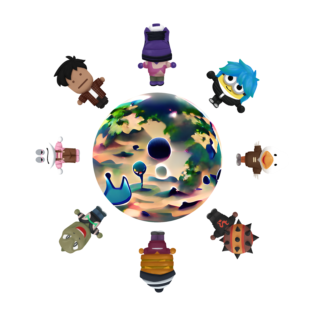 An illustration of TWxWKS members holding hands around a planet