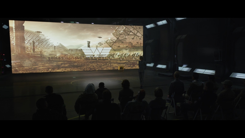 Crew of the Prometheus being given their assignment