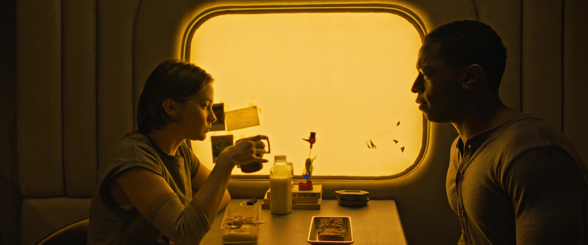 Rain and Andy having breakfast