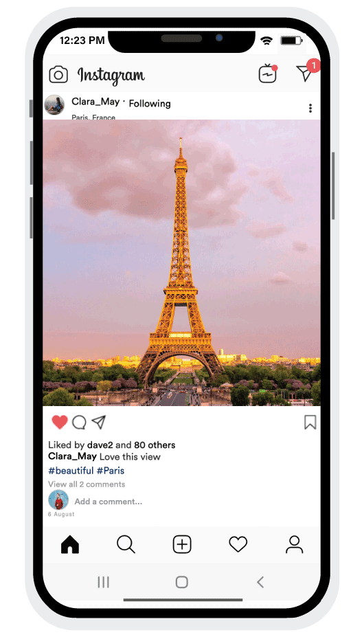 Picture of Eiffel Tower posted On Instagram
