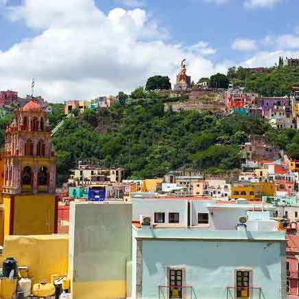 Houses and buildings on the hillside