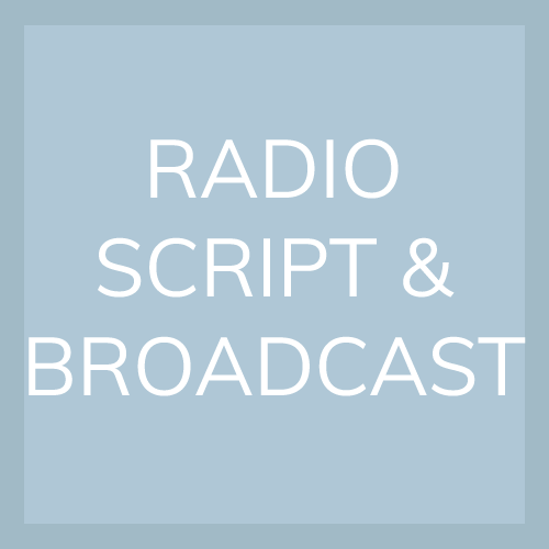 Radio script and broadcast