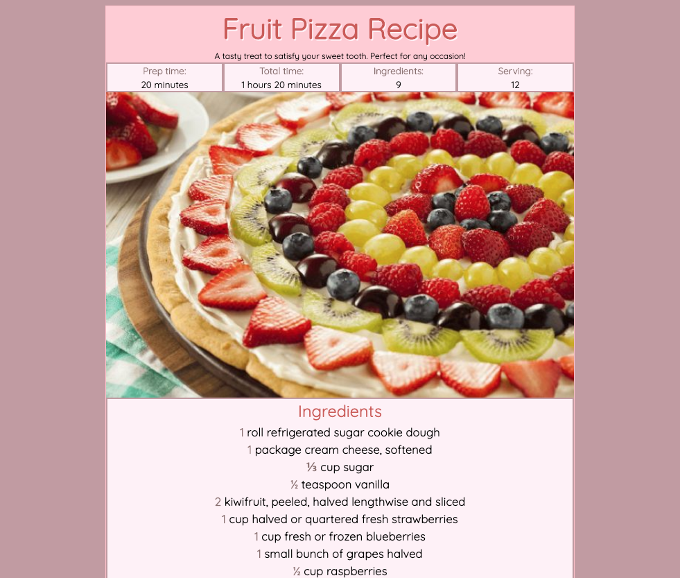 Recipe website