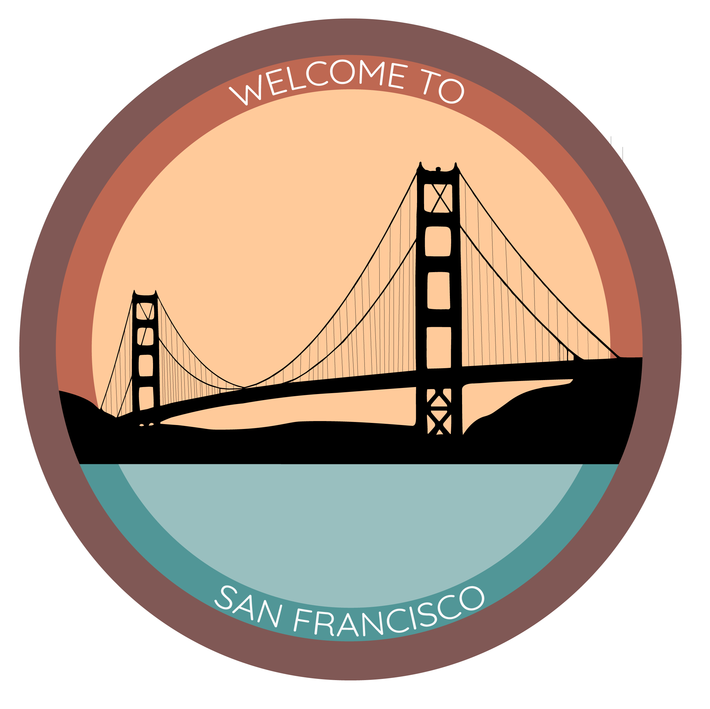 silhouette of the golden gate bridge