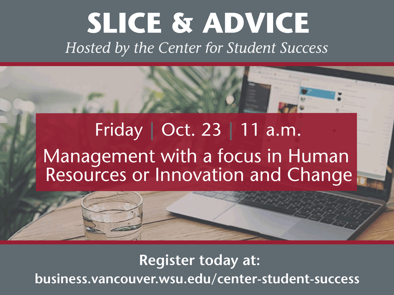 Slice and Advice event graphic