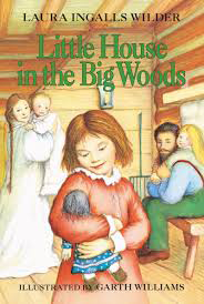Revised cover art for Little House in the Big Woods.