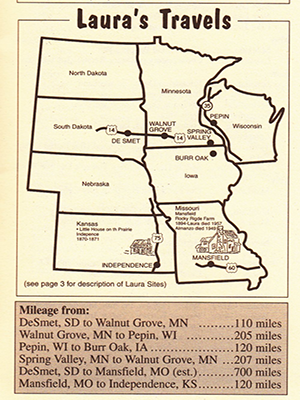 Map of Laura's Travels.