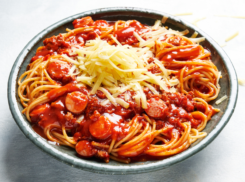 A picture of a finished spaghetti dish