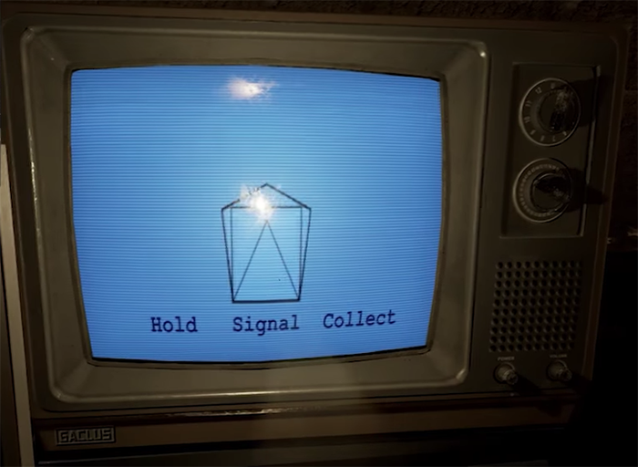 A screenshot of the game Amberskull which contains the text: 'Hold Signal Collect' as the only directions.