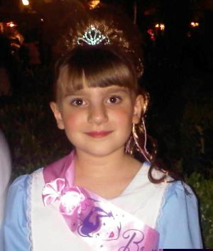 A photo of Kylie dressed as a princess.