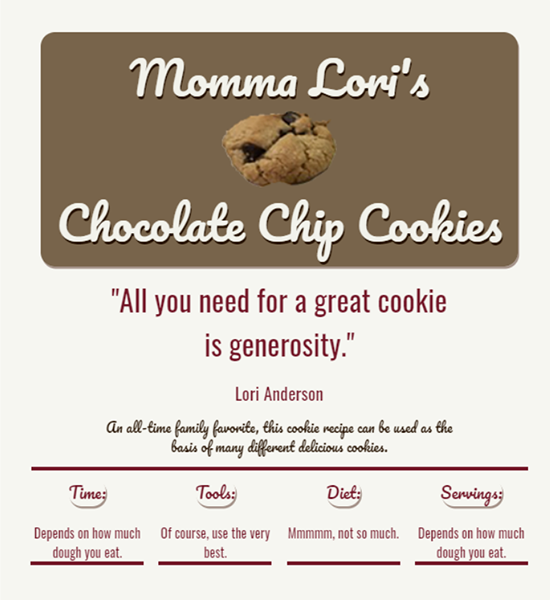 chocolate chip cookie pictures and recipe
