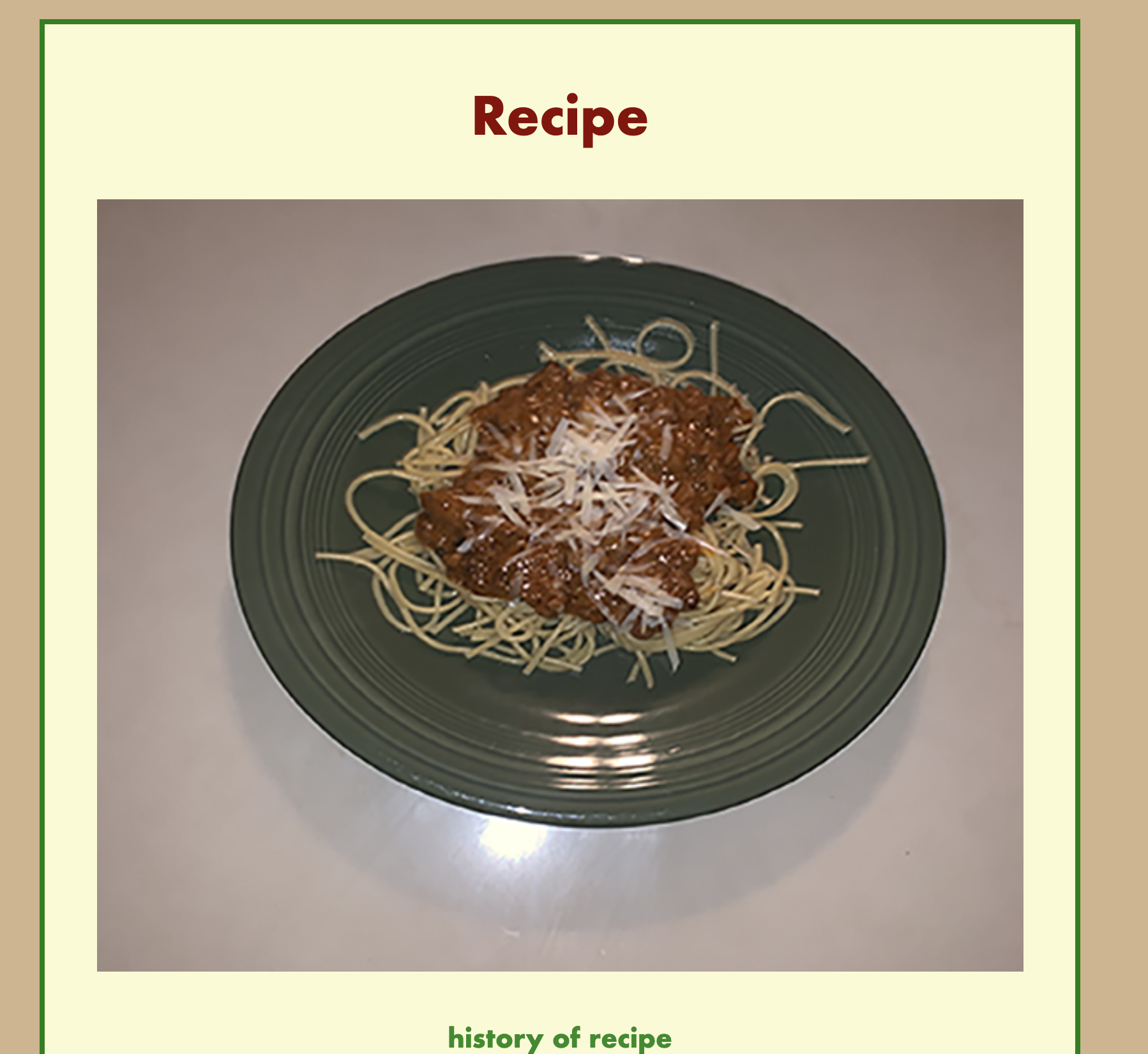 Irish Italian spaghetti