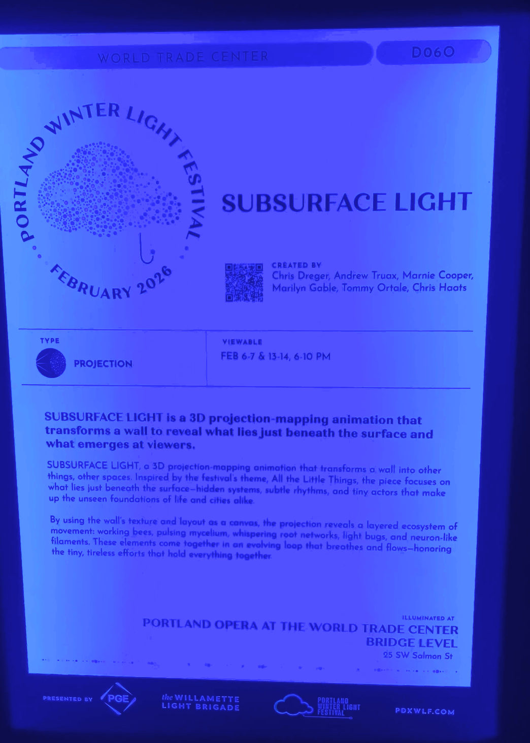 Subsurface light sign