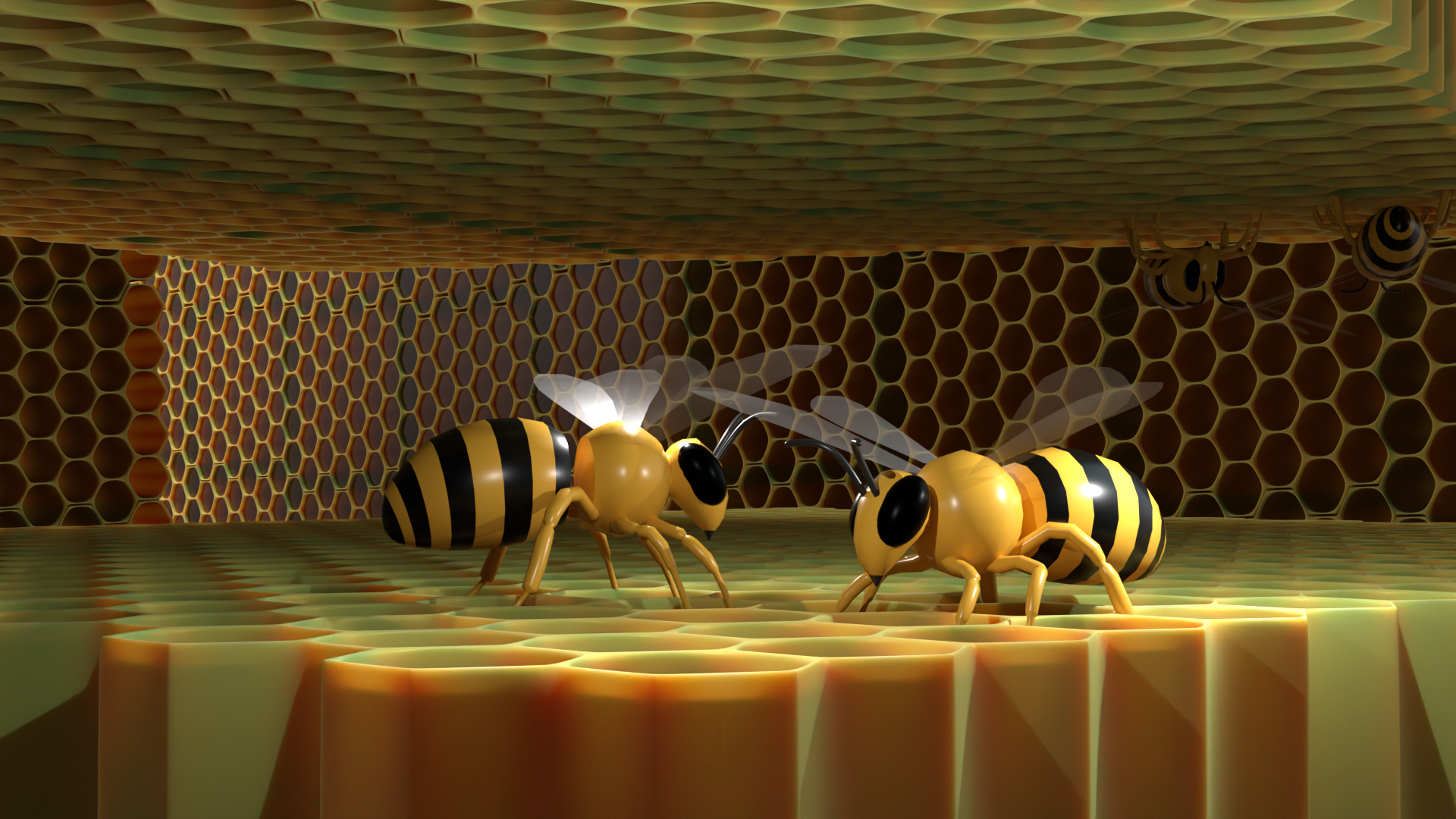 Bees and honeycomb