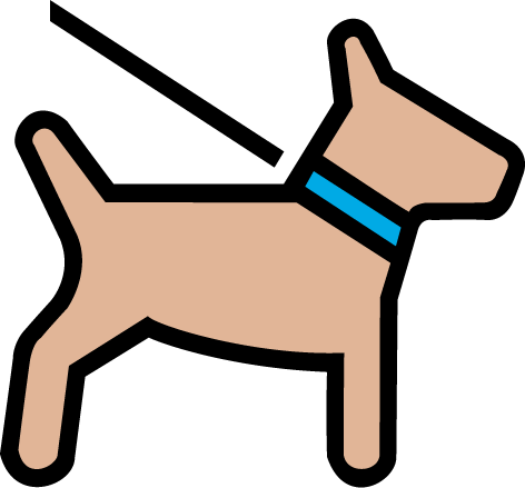 Icon of a dog on a leash