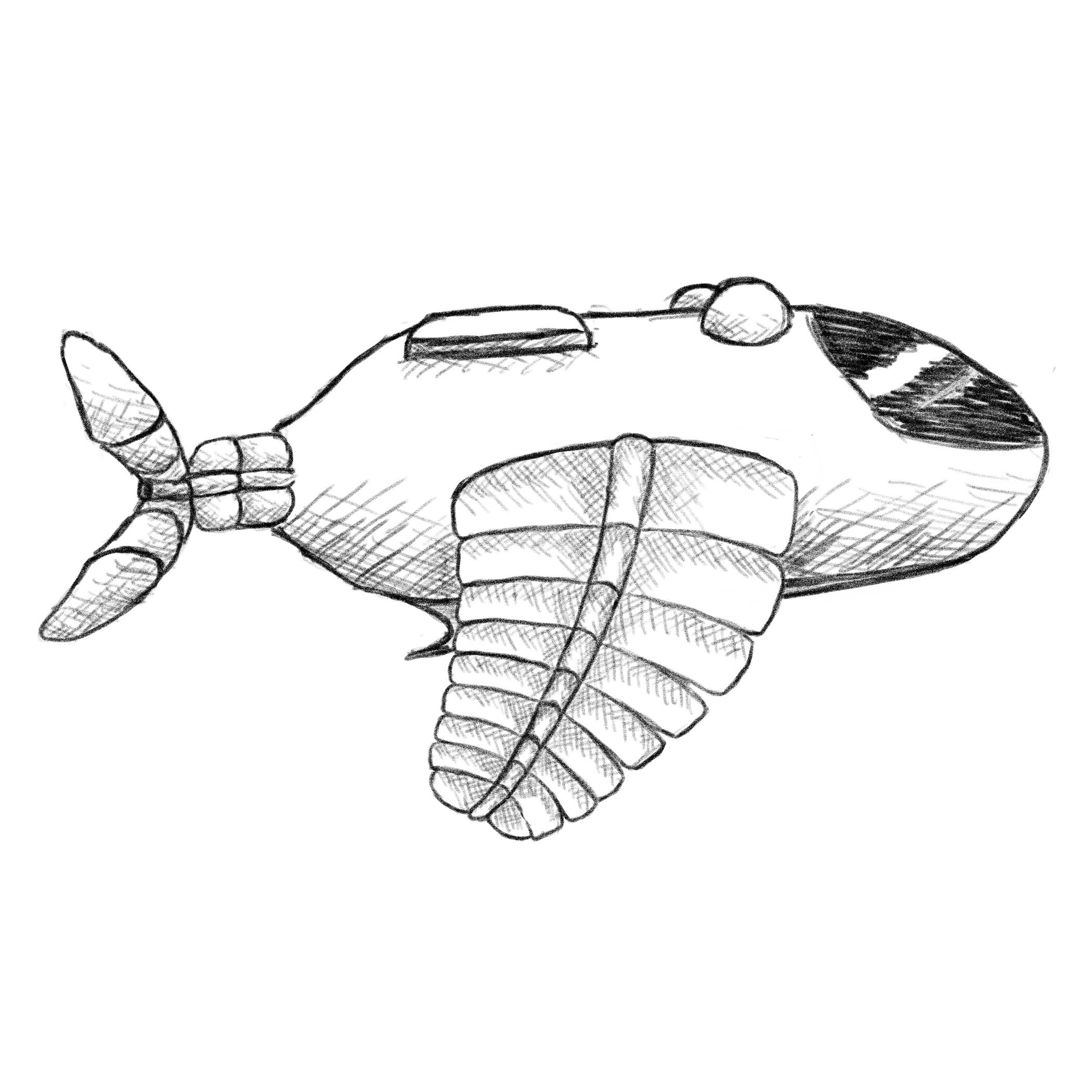 Submarine concept art for animation in Data Entry: Portal