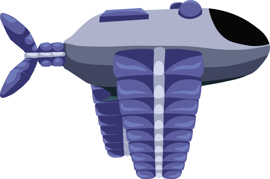 Submarine puppet made in Adobe Illustrator