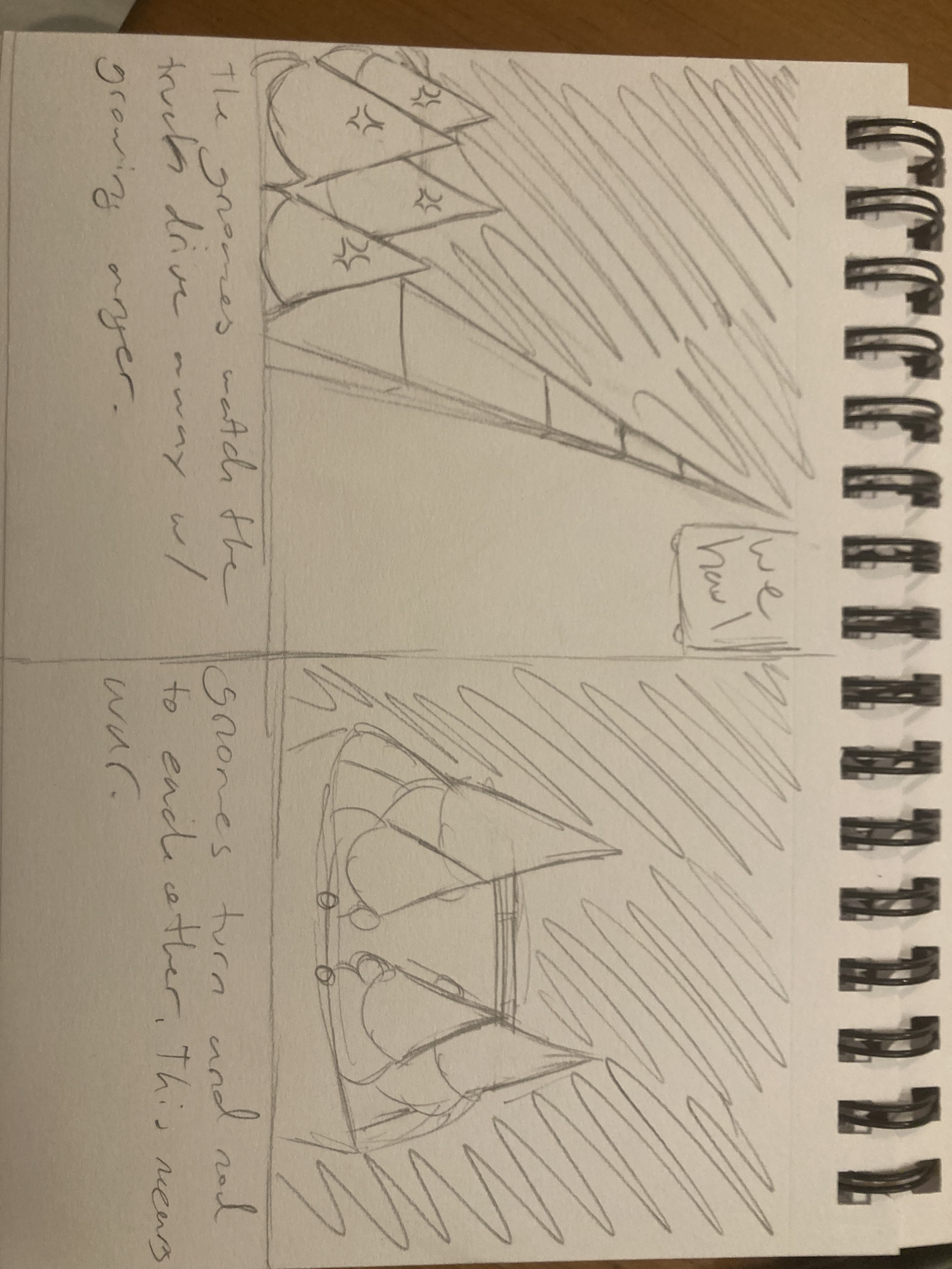 Storyboard for short film 'The Way Gnome'