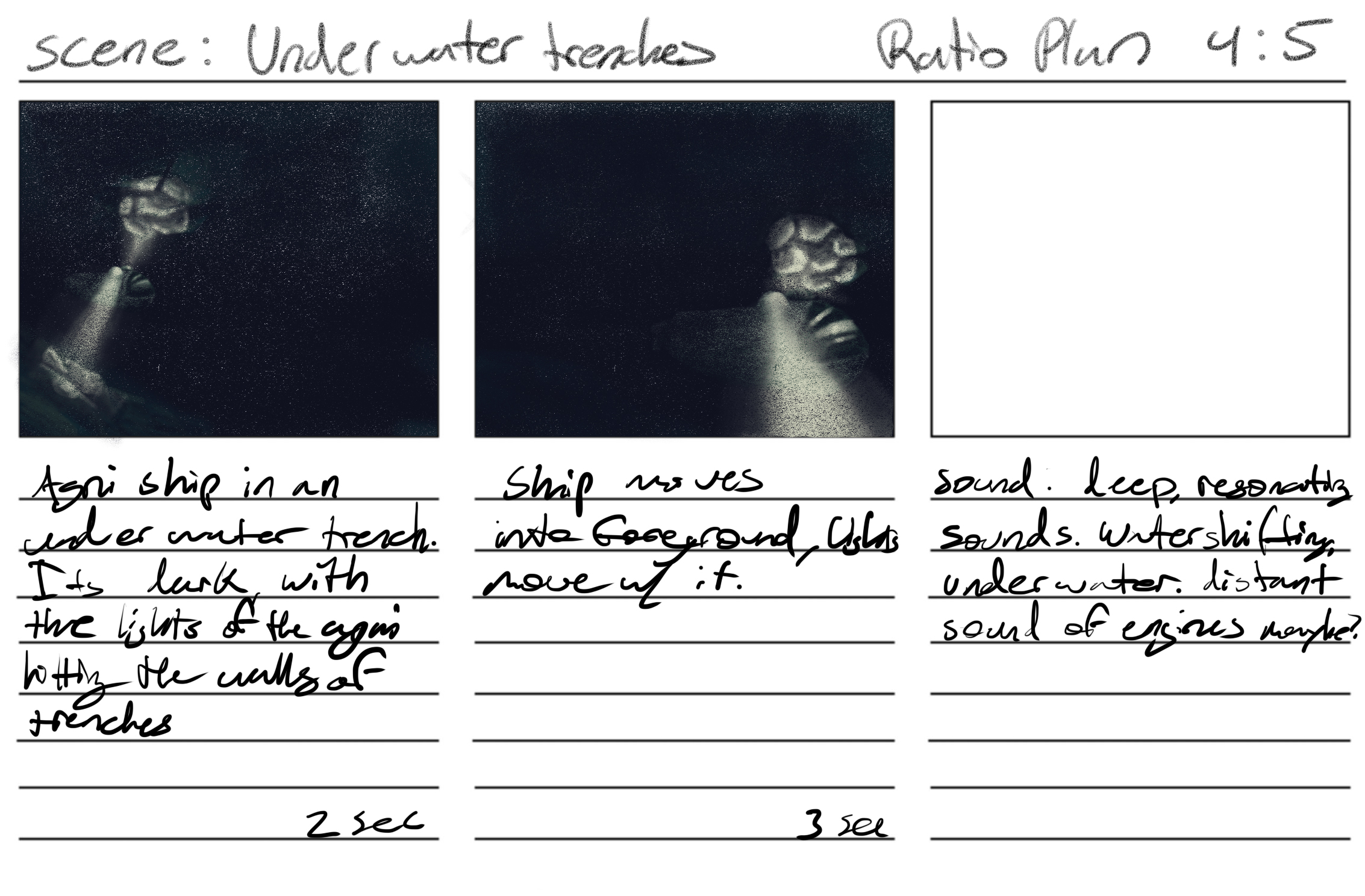 Storyboard for animation in Data Entry: Portal
