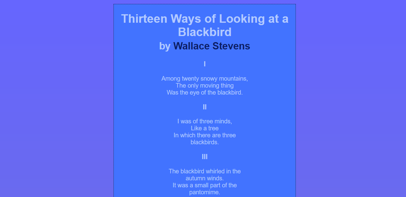 Blackbird Website