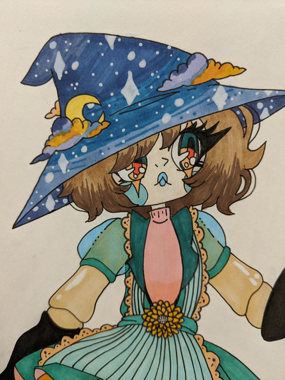 Clown Witch Drawing