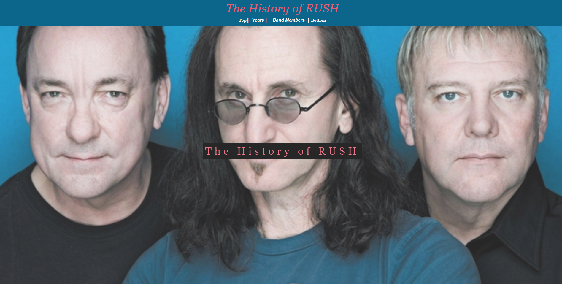 The history of RUSh/ narrative website picture