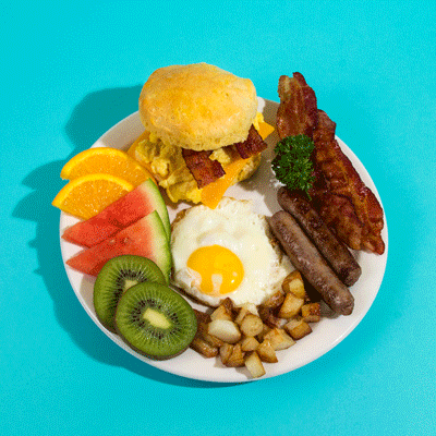 a sandwhich eating other foods GIF