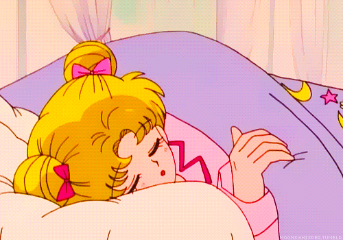 blond woman sleeping GIF