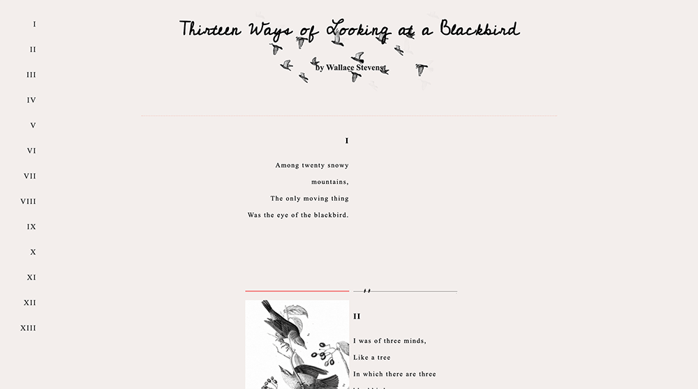 screen capture of blackbird website