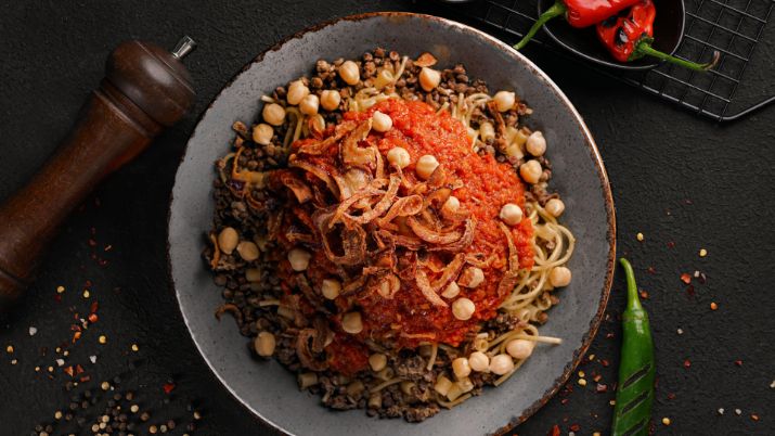 Delicious Koshary Dish