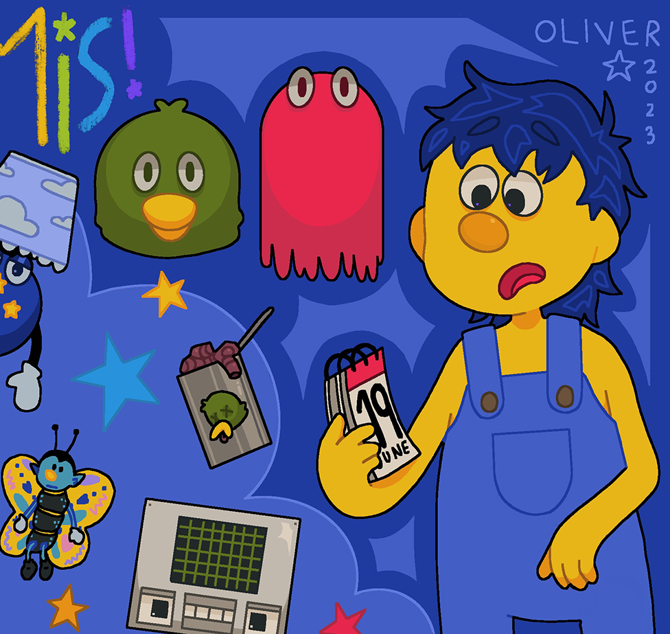 Character art based on Youtube series Dont Hug Me I'm Scared