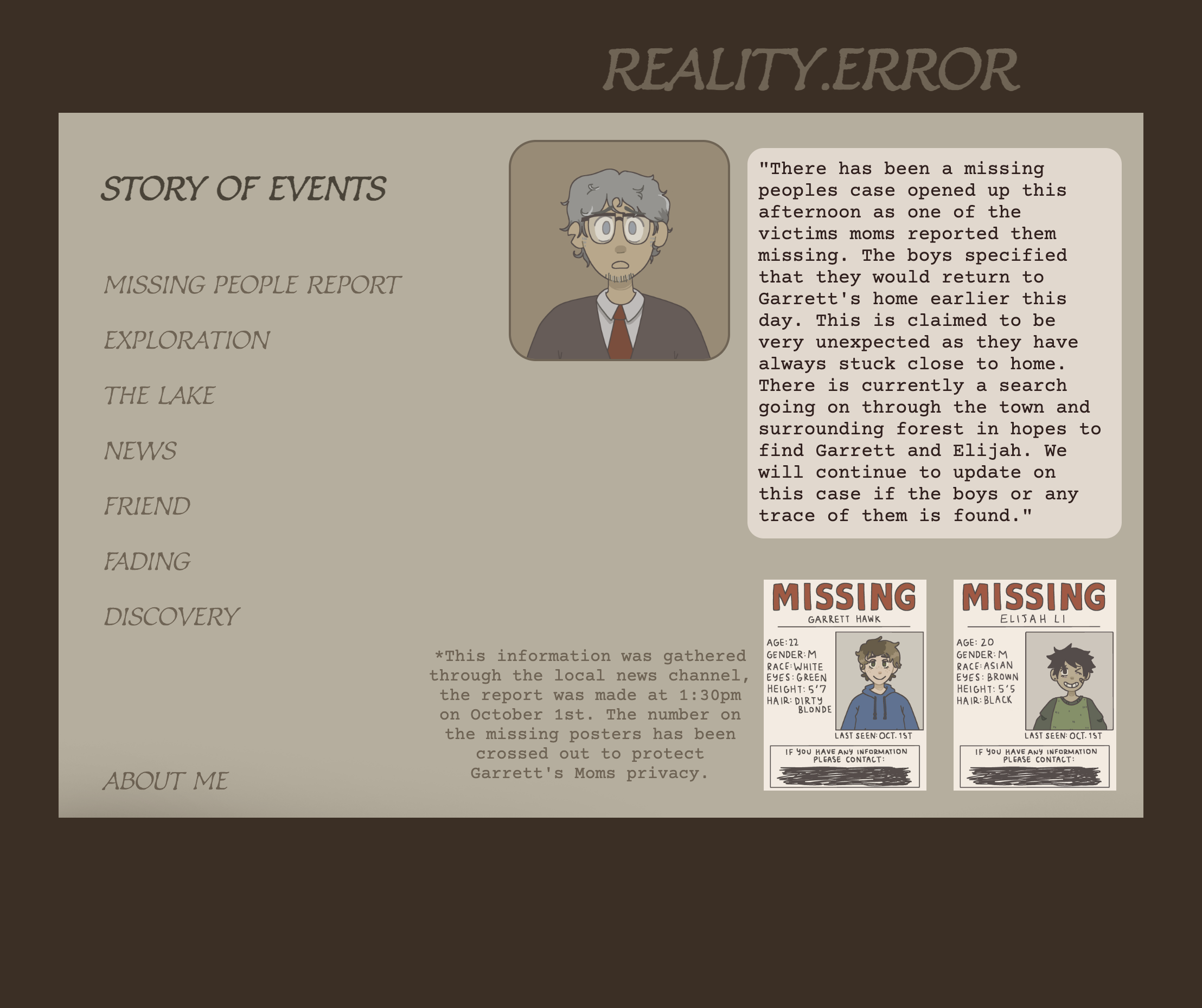 Narrative website