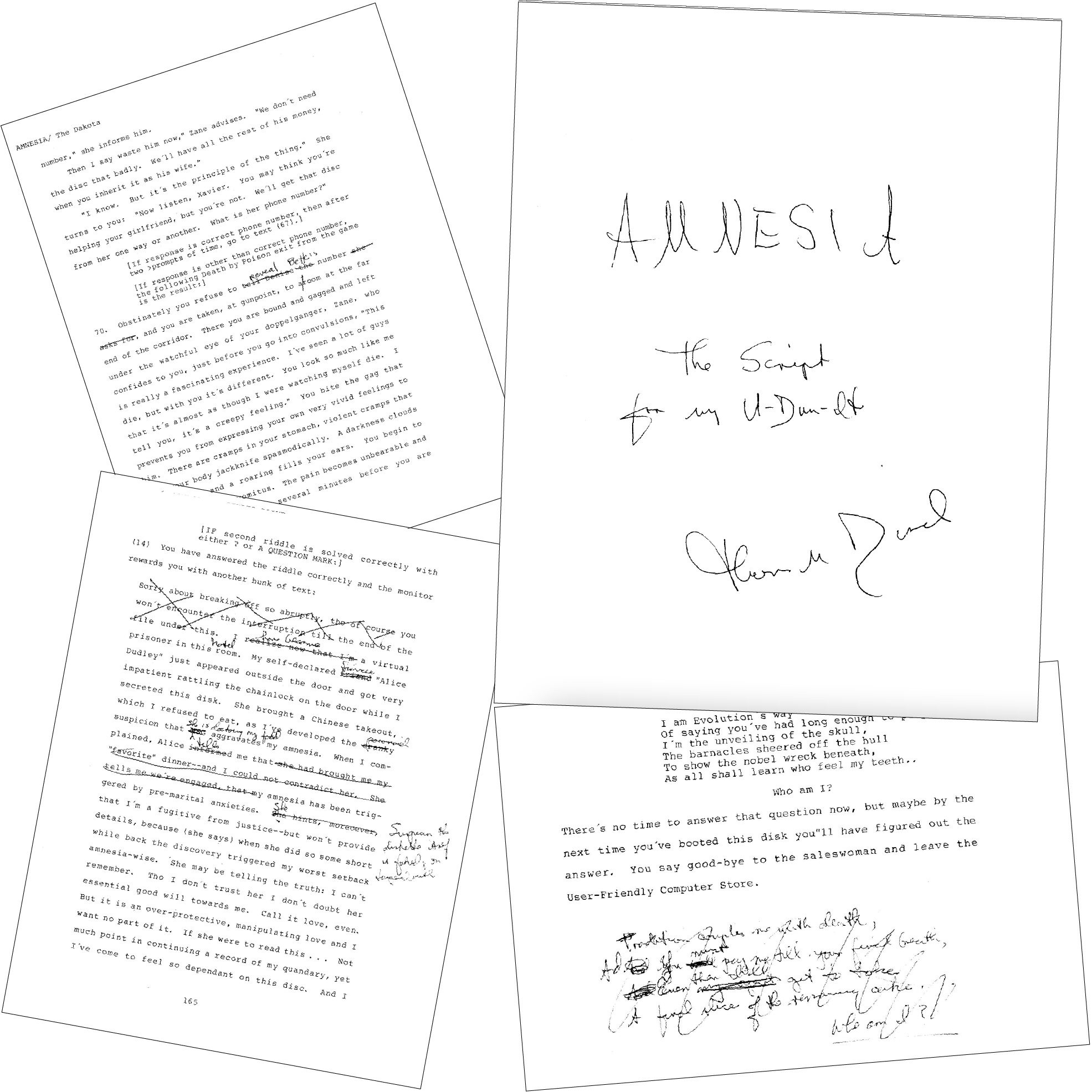 pages from Disch's original manuscript