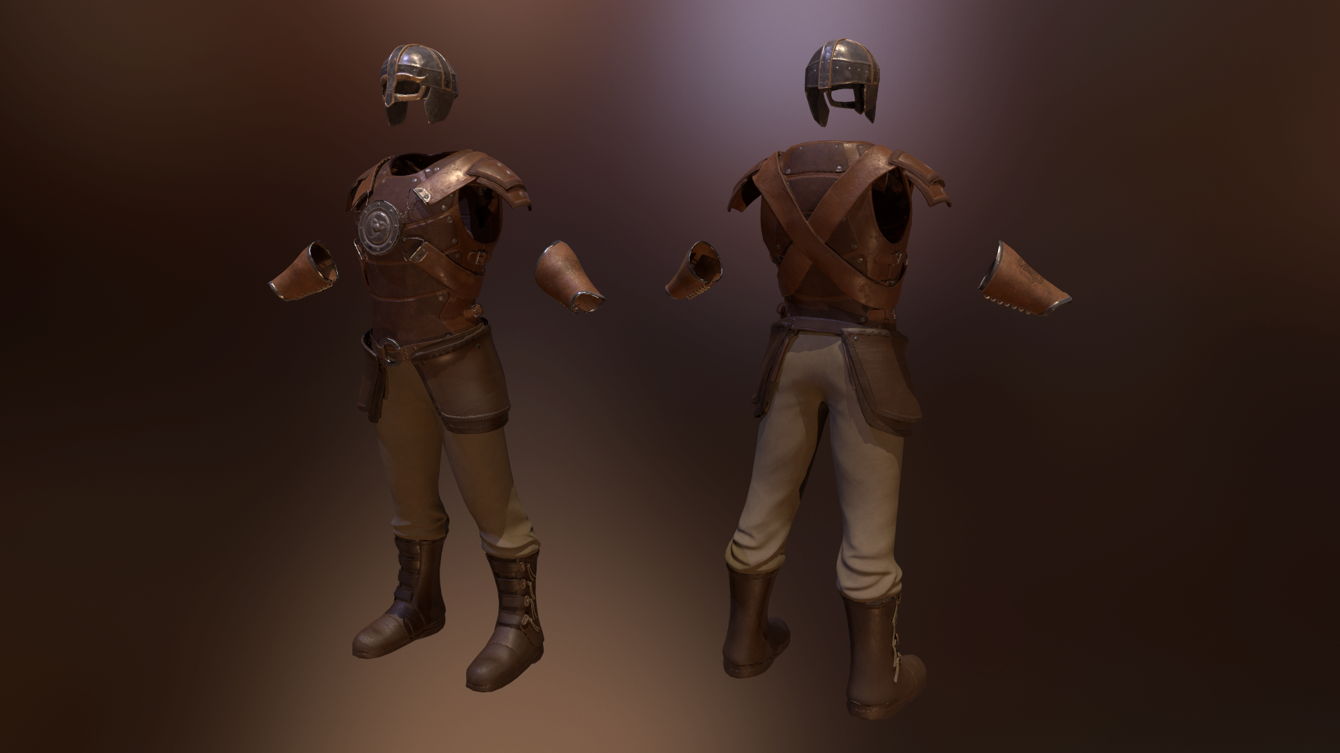 Image of a male Viking armor set