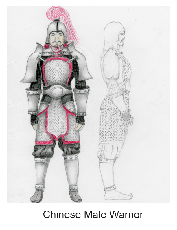 Concept art of a Chinese male warrior
