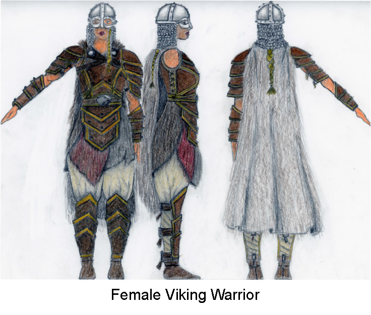 Concept art of a Viking female warrior