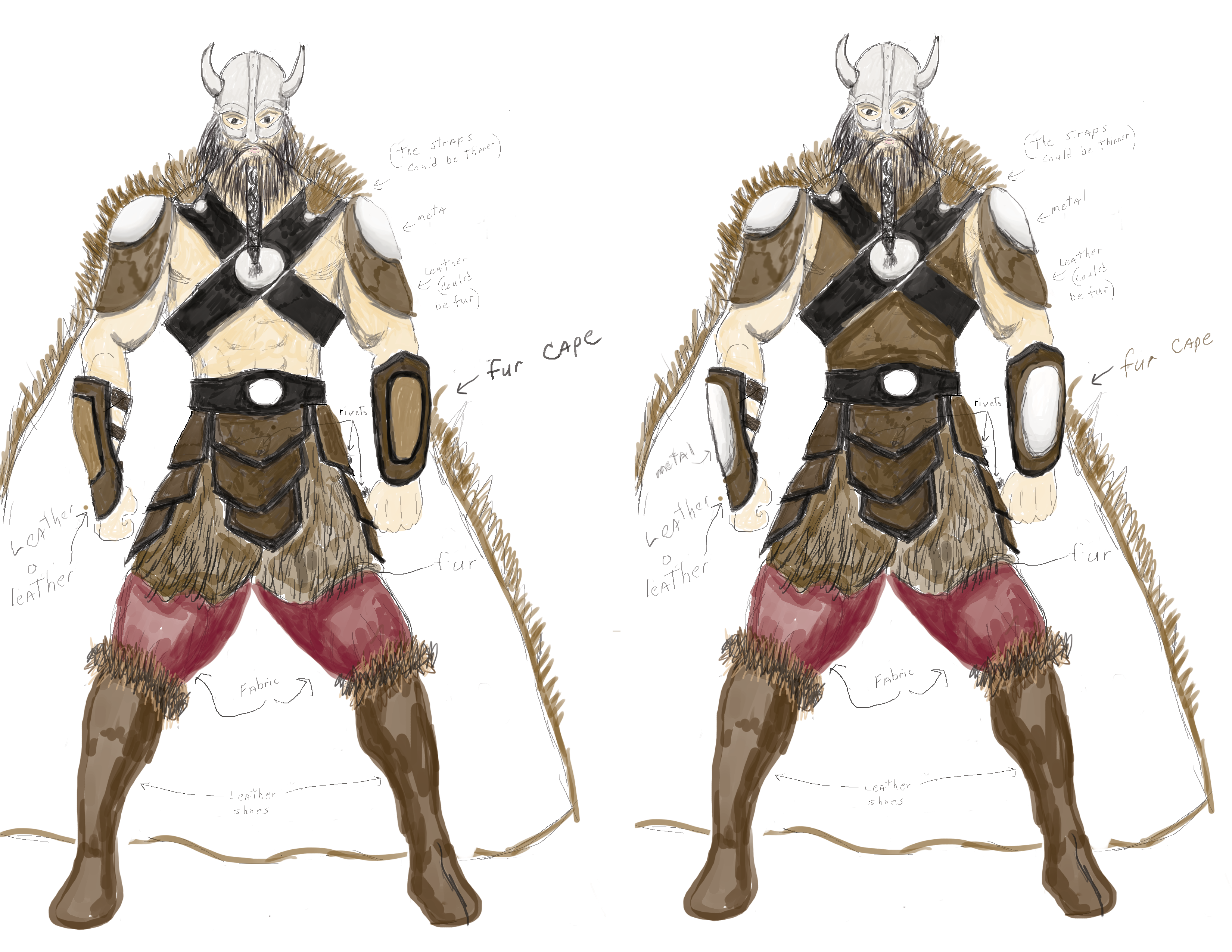 Concept art of a Viking male warrior