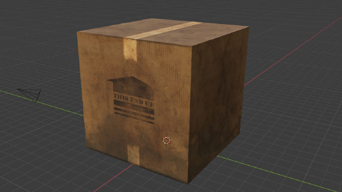 3D model of a cardboard box