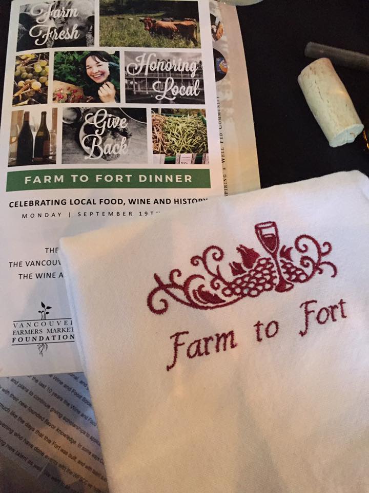 Cloth napkin from the Farm to Fort event.