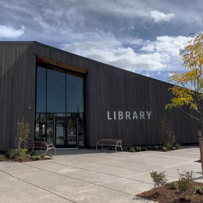 Front of library