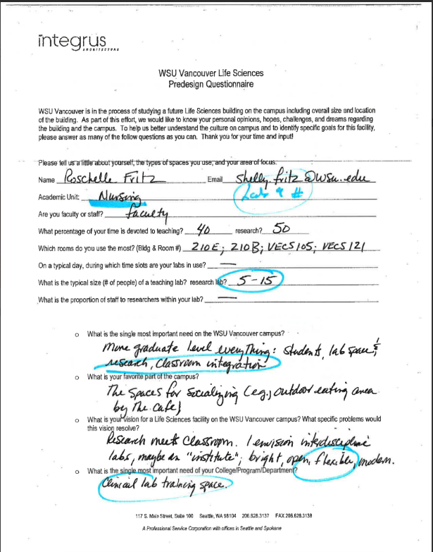 Faculty Questionnaire by Roschelle Fritz