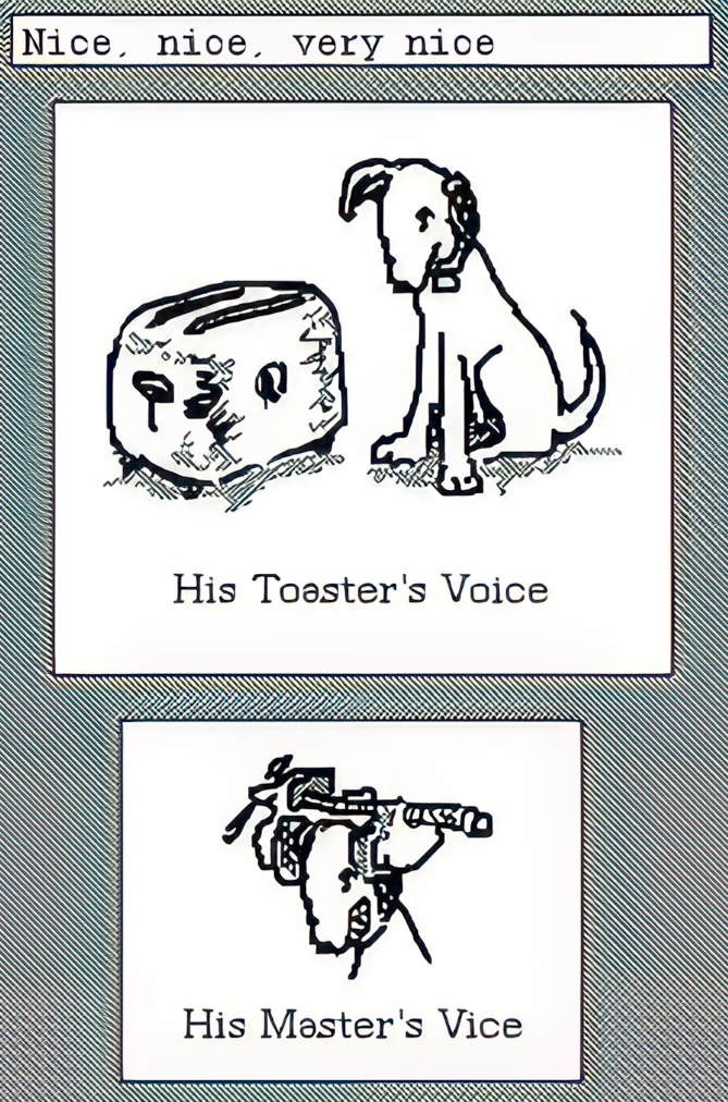 A dog and a toaster