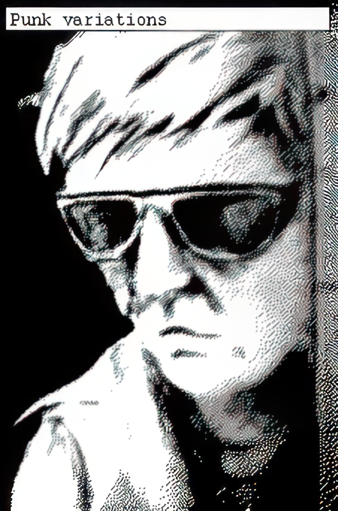 A sketch of a man in sunglasses