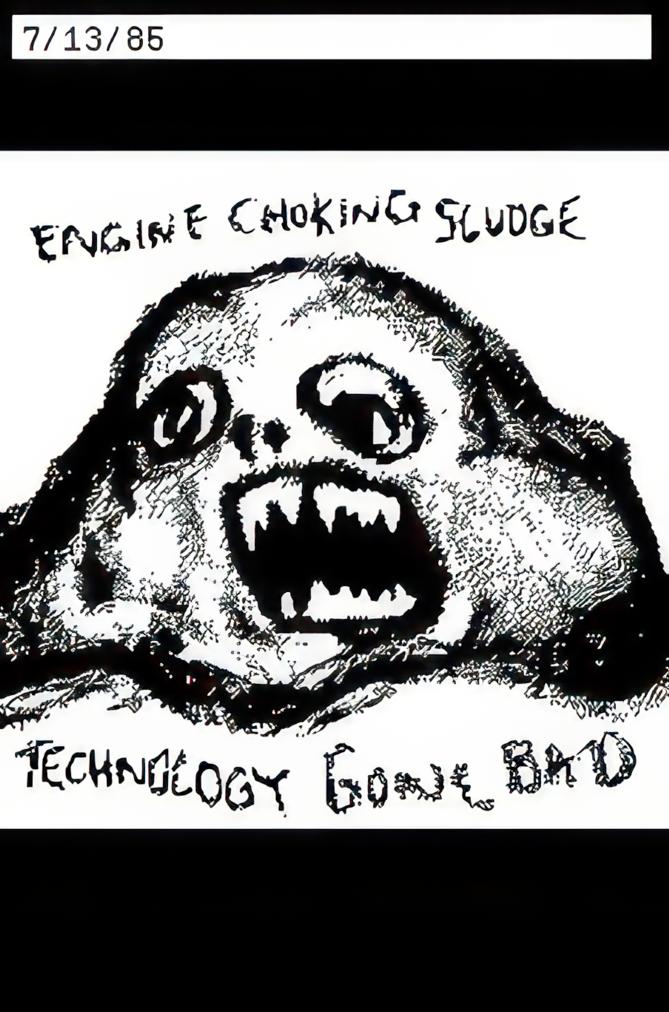Enging choking sludge sketch. Technology gone bad