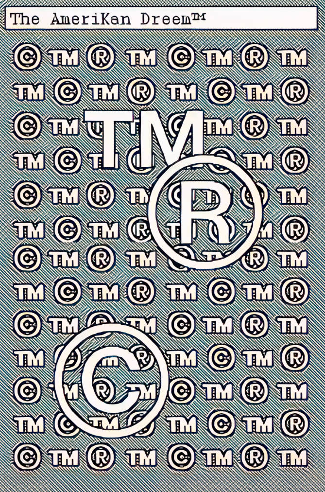 TM symbol R symbol and C symbol. Brand symbol