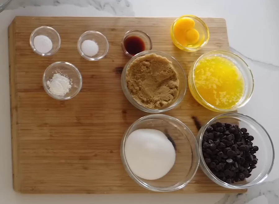 Mixing eggs and vanilla