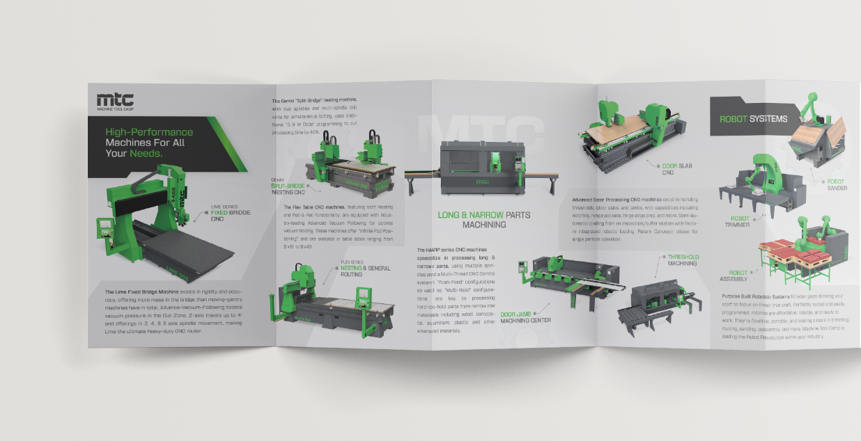 Brochure design for Machine Tool Camp