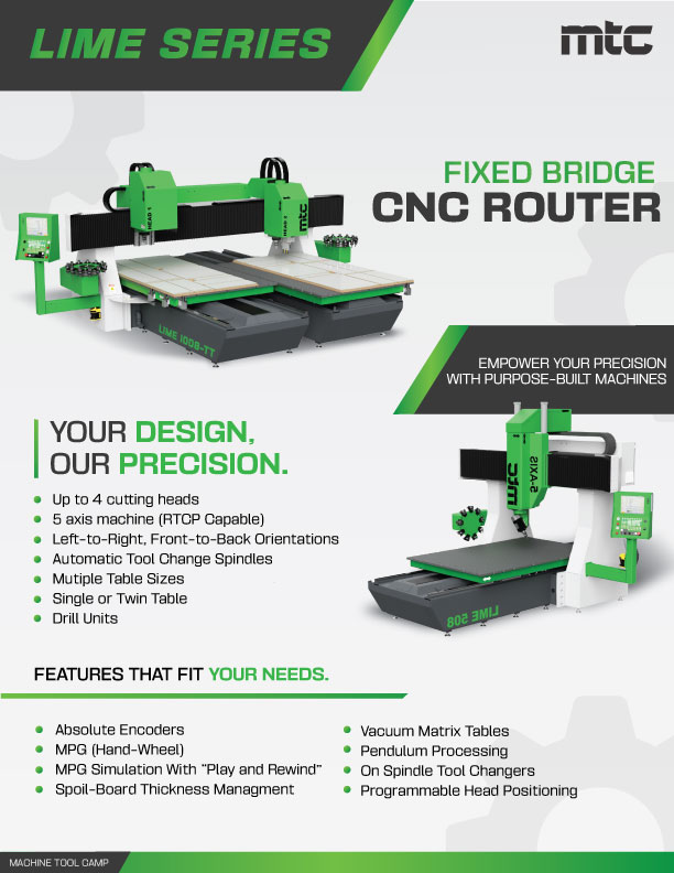 Flyer design for a CNC machine sold by Machine Tool Camp