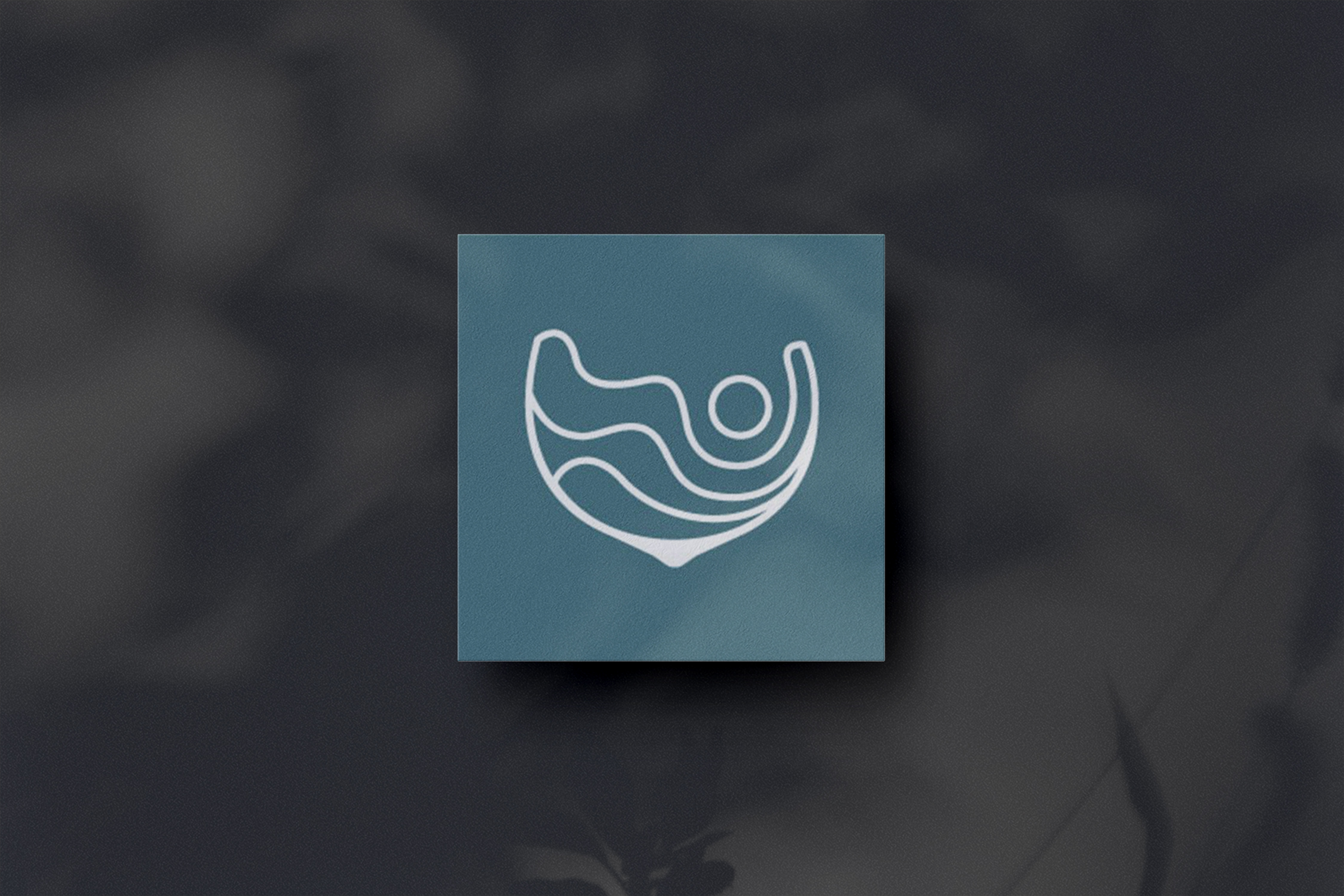 Mockup of logo icon design for Surf A Vino, a tourism company specializing in surf lessons and wine tasting for women
