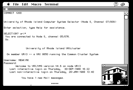 Image of the original 1993 hypercard game section called Telecom